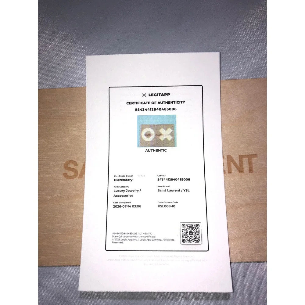 Saint Laurent Wooden Postcard Made in Germany YSL Collectible Wood Black-Bitumen
